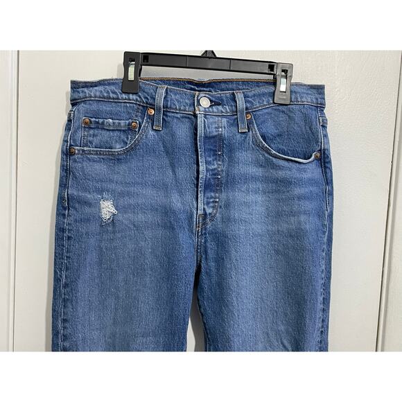 Levi's 501s Jeans Size 29 High Rise Button Fly Distressed Grunge Festival Hippie - Picture 2 of 9